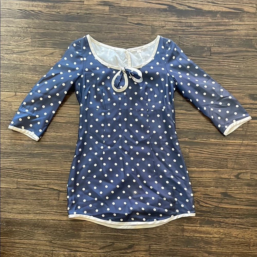 Marc Jacobs Navy Blue Polka Dot Dress